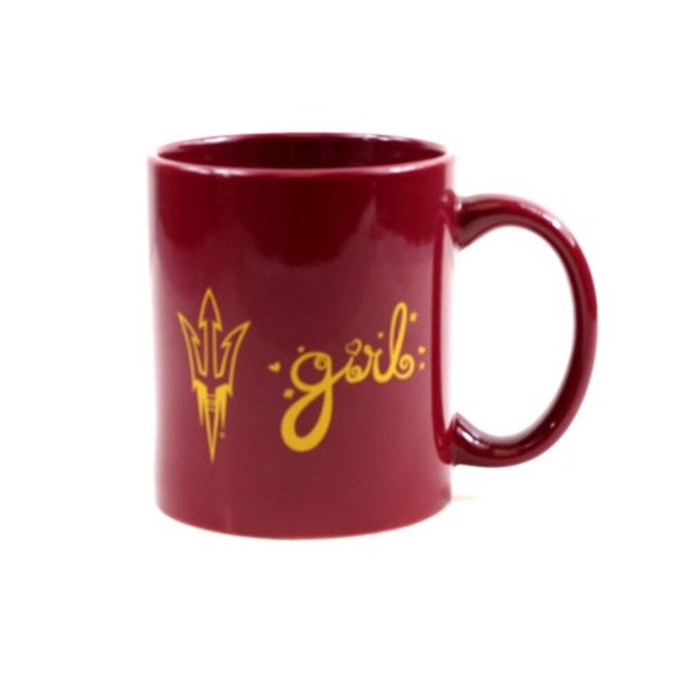 Arizona State Girl 11oz Mug Ceramic Red Sun Devils Coffee Tea Big 12 New